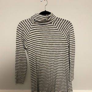 abercrombie and fitch striped mock neck dress